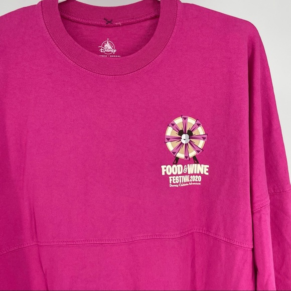 DISNEY PARKS NWT FOOD AND WINE 2020 SPIRIT JERSEY LIFE IS TOO SHORT… EAT PINK - Picture 4 of 10